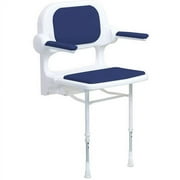 ARC ES2230-BU Economy Standard Seat with Back and Arms, Blue