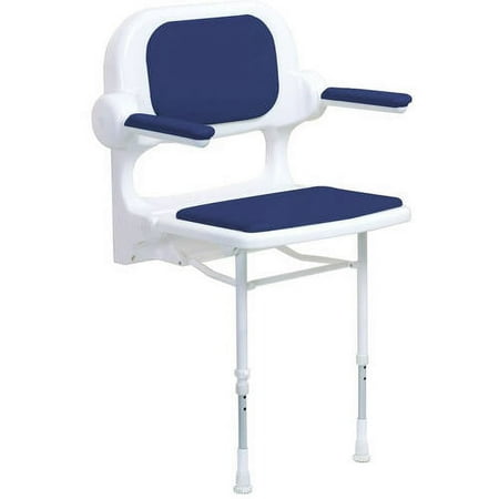ARC ES2230-BU Economy Standard Seat with Back and Arms, Blue