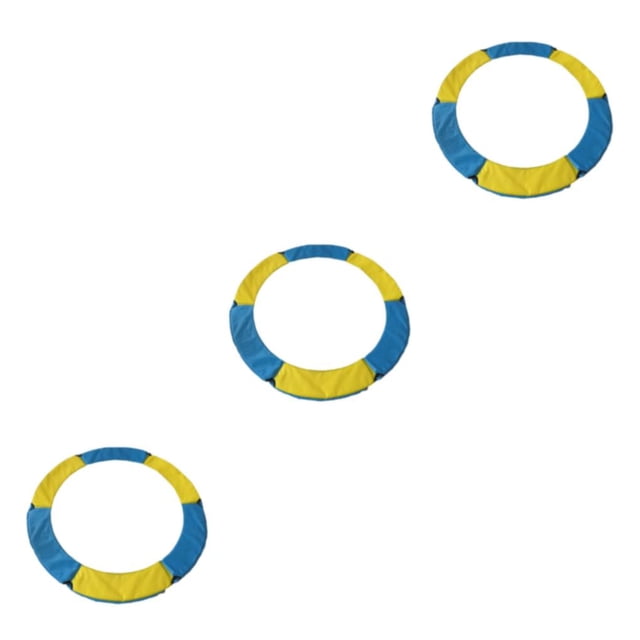 Wosthever Cojín de repuesto para cama elástica, acolchado de seguridad, cubierta de resorte, amarillo, azul, 1,5 m Type1 NO1