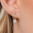 thumbnail image 3 of Gem Stone King 14K Yellow Gold White Topaz Earrings for Women | 0.66 Cttw | Gemstone November Birthstone | Round 4MM, 3 of 6