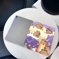 Tuohive Cartoon Capybara iPad Case for Air4/5/6 (Pro 2018 11in) 10.9in Auto Wake Sleep Case with Pencil Holder