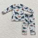 thumbnail image 2 of Ropa de dormir navideña para niños, camisetas de manga larga, conjunto de dinosaurios, pantalones, ropa de noche para bebés, venta al por mayor, 2 of 2