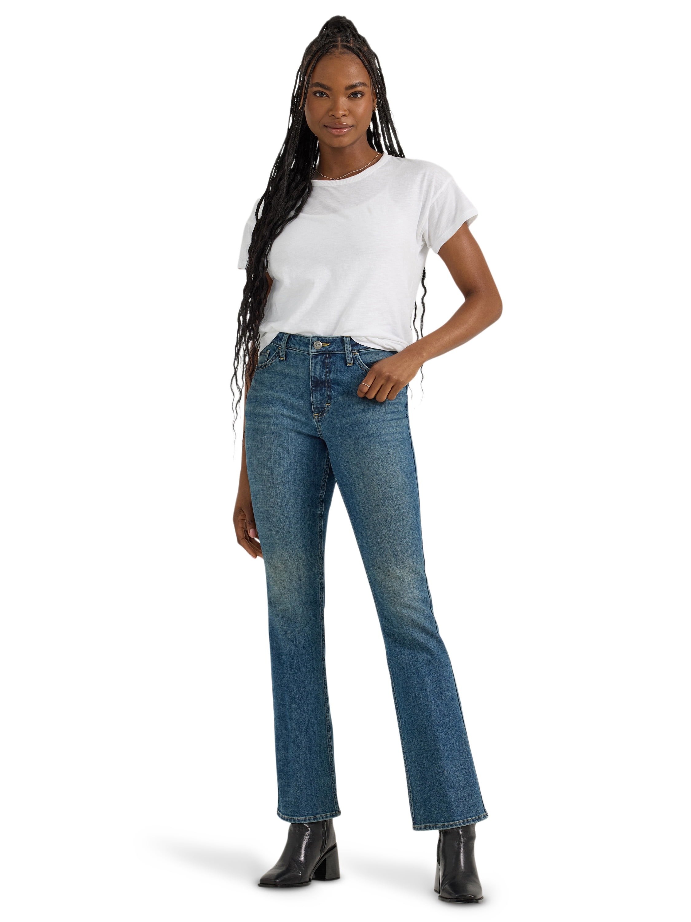 Lee Women's Midrise Bootcut Jean, Available in Regular, Short, Long Inseams, Sizes 2-22