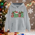 thumbnail image 5 of Craaazy Womens Hoodies Christmas Print Long Sleeve Womens Shirts Xmas Womens Tops with Pockets Gifts for Women, 5 of 6