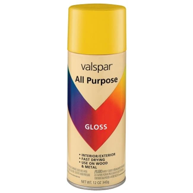 Valspar Brand 46564004 SP 12 Oz Yellow Gloss All Purpose Spray Paint