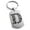 Silver, variant on Stainless Steel Letter D Initial Dotted Monogram Engraved Engraved Dog Tag Keychain Keyring