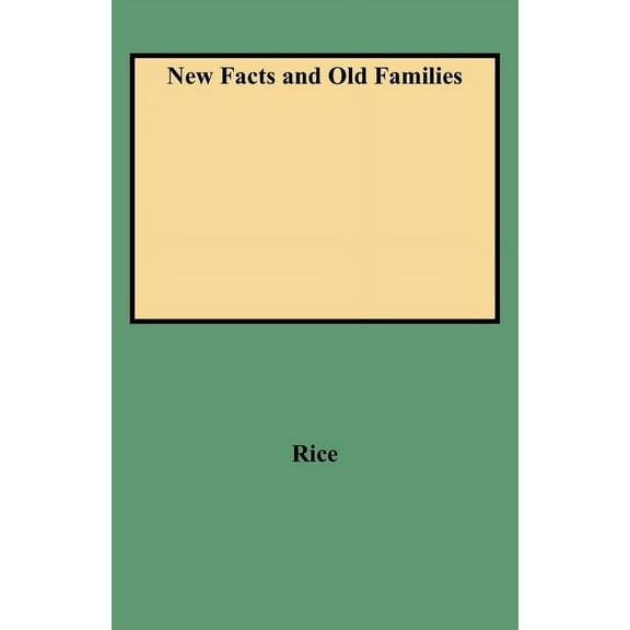 New Facts and Old Families, (Paperback)