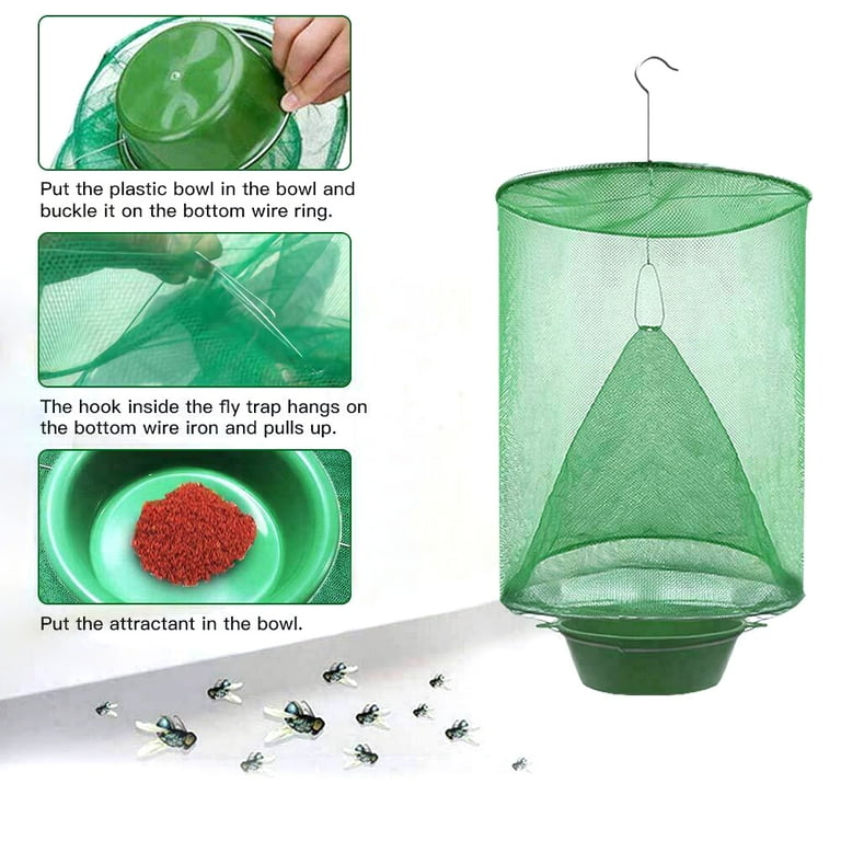 FlapTrap Reusable Fly Trap - The Ranch Outdoor Fly Trap Killer Bug Cage Net  Perfect For Horses - Vysta Home