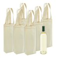 thumbnail image 1 of Bolsas de transporte de vino de lona BLUE PANDA con asas, paquete de 6, 1 of 8