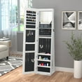 thumbnail image 3 of HOMCOM Armoire à Bijoux avec Miroir Pleine Longueur et Lumières LED, Blanc, 3 of 9