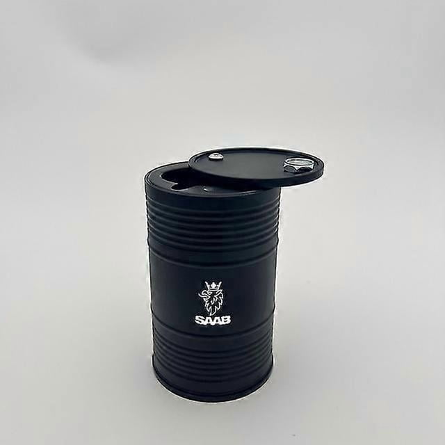 Ashtrays For SAAB 9-3 93 9-5 9 3 9000 9 5 Personalized oil drum car ashtray multifunctional metal stainless steel ashtray car accessories