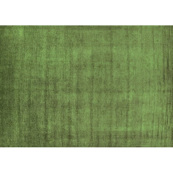 Ahgly Company Indoor Rectangle Oriental Green Industrial Area Rugs, 7' x 10'
