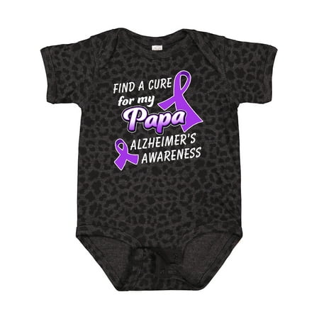 

Inktastic Alzheimer s Awareness Find a Cure for My Papa Gift Baby Boy or Baby Girl Bodysuit