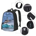 thumbnail image 2 of Balery Lighthouse in Havana Mochila para hombre y mujer - Tela Oxford 600D resistente - Gran capacidad, resistente al agua, ideal para la escuela, viajes y senderismo, 2 of 6