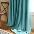 thumbnail image 2 of TOWN & COUNTRY EVERYDAY Lustre Solid Heavyweight Textured Sateen Indoor Curtains, Room Darkening Opacity, Grommet Top, Energy Efficient, 2-Pack Set, 52"x84", Teal, 2 of 10