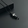thumbnail image 6 of Personalize Stainless Steel Paw Print Cylinder Urn Pendant Necklace for Cremation Ashes Holder Necklace for Dog Cat Ashes Pet Memorial Jewelry, 6 of 7