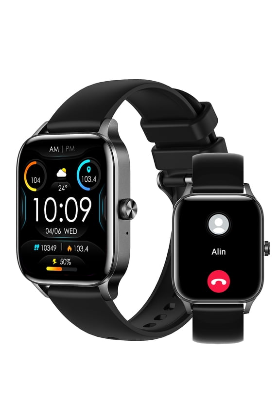 1.83" Smart Watch for Women Men with Bluetooth Call,Make Calls and Text Reply,AI Control,Fitness Tracker,Compatible iOS and Android,IP67 Waterproof,Custom Watch Faces,Multiple Languages