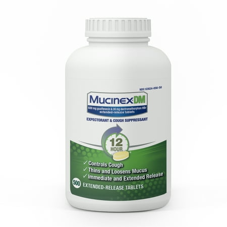 Mucinex DM 12 Hr Expectorant & Cough Suppressant Tablets 500 ct.