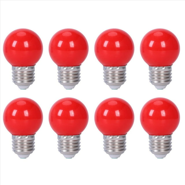 8X E27 3W 6 Smd Led Lámpara de Luz de Bombilla con Globo de Ahorro de Energía Ac 110-240V, Rojo