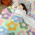 thumbnail image 4 of Castle Fairy Groovy Flower 7-Piece Bedding Comforter Set,Starry Sky King Bedding Sets,Gradient Rainbow Ultra Soft Bed Sheets,Microfiber Girls Bedroom Decor,Reversible, 4 of 8