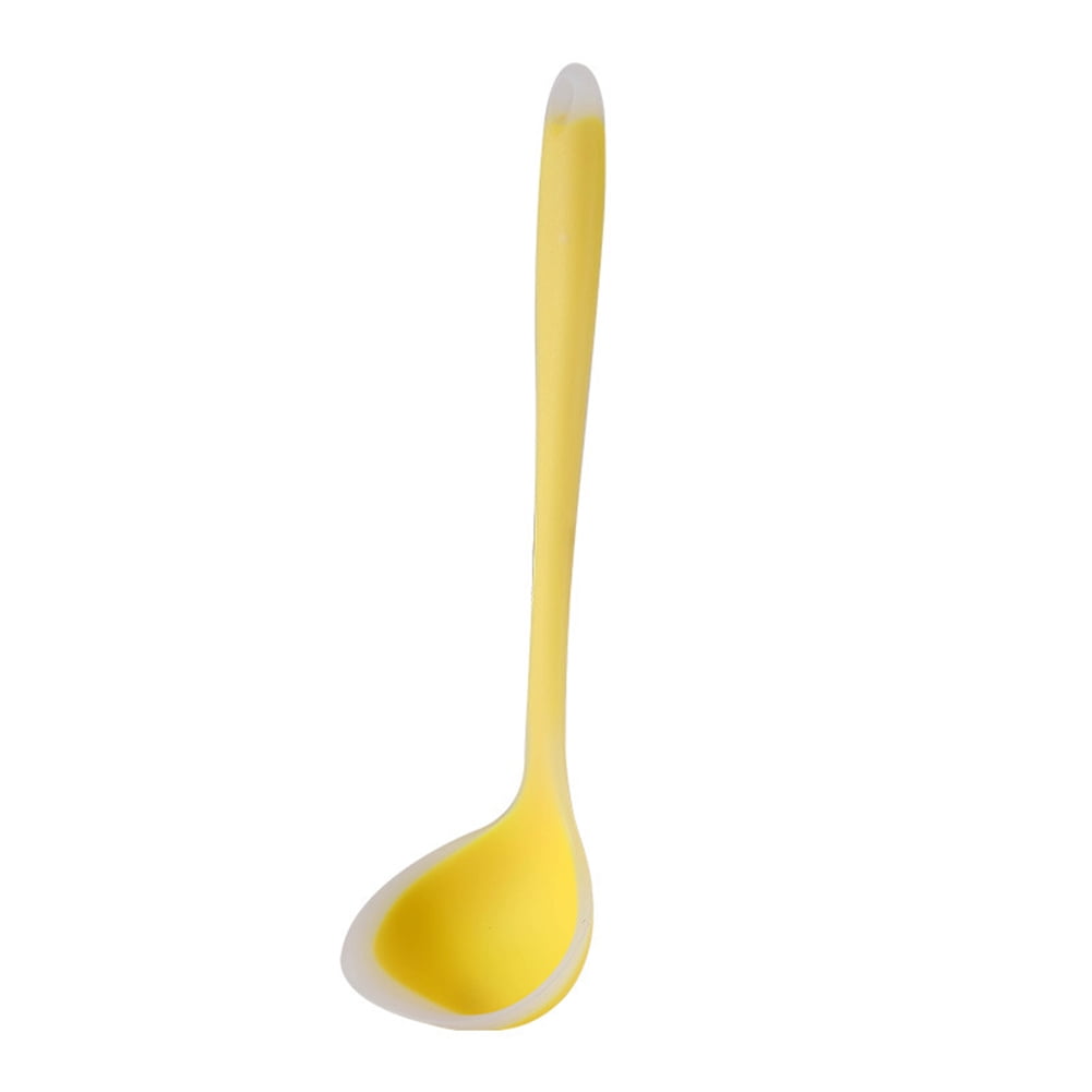 HEQU Multi Soup Ladle / Strainer Spoon, Silicone Kitchen Tool, Soup Ladle For Coated Pans And 