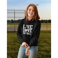 thumbnail image 2 of Live Love Softball Women Hoodie Medium Black, 2 of 4