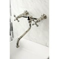 thumbnail image 2 of Kingston Brass KS1218AX Heritage Wall Mount Bathroom Faucet, Brushed Nickel, 2 of 5