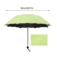 thumbnail image 3 of Leodye 1PCS Manual Folding Sun Rain Umbrella Black Coated UV Protection Water Activated Floral Pattern for Women Outdoor Travel -36.6IN, 3 of 9
