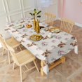 thumbnail image 3 of Beige Highland Cow Flower Pattern Rectangle Tablecloth 60"x102",Waterproof Polyester Rectangle Table Cloth, Wipeable Spillproof Polyester Tablecloth for Dining, Camping, Indoor and Outdoor, 3 of 6