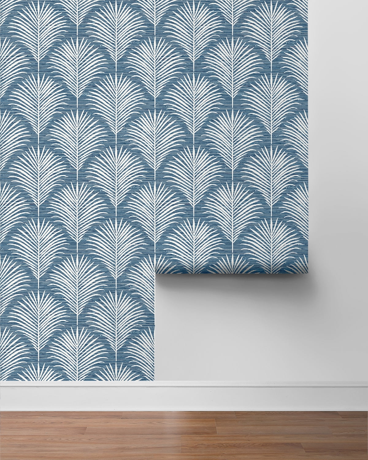 NextWall Blue Lagoon Grassland Palm Peel and Stick Wallpaper