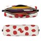 thumbnail image 2 of Disketp Abstract Red Polka Dot Estuche de Lápices de Cuero con Cierre, Estuche Compacto para Papelería, Bolígrafos y Accesorios Pequeños, 2 of 7
