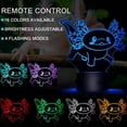 thumbnail image 2 of YSITIAN 3D Axolotl Lamp Night Light 16 Colors Changing Decoration Dimmable Illusion Lamp Bedroom Decor as Xmas Holiday Birthday Gifts for Boys Girls YT03-112, 2 of 5
