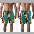 thumbnail image 3 of luoweisi Men's Beach Shorts Quick Dry Swim Trunks with Mesh Lining Giraffe XL, 3 of 5