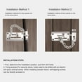 thumbnail image 4 of Durability 304 Stainless Steel Door Latches Chain Adjustable Security Lock, 4 of 7