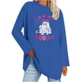 thumbnail image 1 of Pisexur Hauts à Ruban pour Femmes Mode Manches Longues Col Rond Chandails en Molleton Décontractés Sensibilisation au Cancer du Sein Pull Tops Chandails en Molleton Graphiques Inspirants T-Shirts Tops d'Automne pour Femmes, 1 of 5