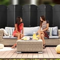 thumbnail image 3 of Room Divider Privacy Screen, 6 ft. Tall Extra Wide Foldable Panel Partition Wall Divider, Double Hinged Room and Folding Privacy Screens Gray/White, 3 of 8