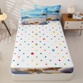 thumbnail image 4 of Homewish Marine Starfish Shell Zipper Full Size Comforter Sets with Fitted Sheet and 2 Pillowcases for Teens,Boys Girls Ocean Beach Zipper Bedding Set,4pcs, 4 of 6