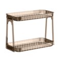 thumbnail image 2 of Countertop Cosmetic Organizer, Clear Cosmetic Rack Double Layer Exquisite Detachable  for Dressing Table for Bedroom Transparent Color,Smoke Gray,Dark Brown, 2 of 8