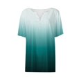 thumbnail image 5 of T Shirts for Women V NeckCasual Gradient Color Fashion Shirt Short Sleeved Summer Loose Blouse, 5 of 5