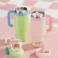 thumbnail image 2 of 24oz Whale Fountain Tumbler with Fun Fountain Effect, 2025 New Stainless Steel Whale Fountain Tumbler with Handle, Fun Spray Lid & Two Lids, Spill-Proof & Insulated Cup, Dishwasher Safe, 2 of 8