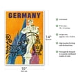 thumbnail image 2 of Germany - Goose-Man Fountain Nuremberg - Vintage Airline Travel Poster by David Klein c.1960s - Master Art Print 10in x 14in, 2 of 4