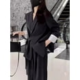 thumbnail image 3 of Conjunto de traje coreano para mujer, conjunto profesional de temperamento, traje holgado y relajado de estilo británico, conjunto de dos piezas, ropa nueva para mujer, 3 of 4