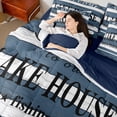 thumbnail image 4 of Homewish Blue White Lodge Cabin Bedding Comforter Set 7-Piece, Enjoy Farm Life King Bedding Sets, Teens Kids Adult Men Reversible Bed Sheets, Luxury Bedroom Decor, 4 of 7
