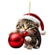 thumbnail image 3 of Adornos navideños de gato 2023, colgantes para árbol de Navidad, multiusos, para chimenea de pared. Estilo A, 3 of 9