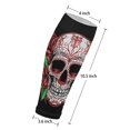 thumbnail image 3 of 3D Printed Calf Compression Sleeves, 360 Seamless Leg Sleeves for Running, Cycling & Sports, One Size, Skull Pirate Print, 3 of 6