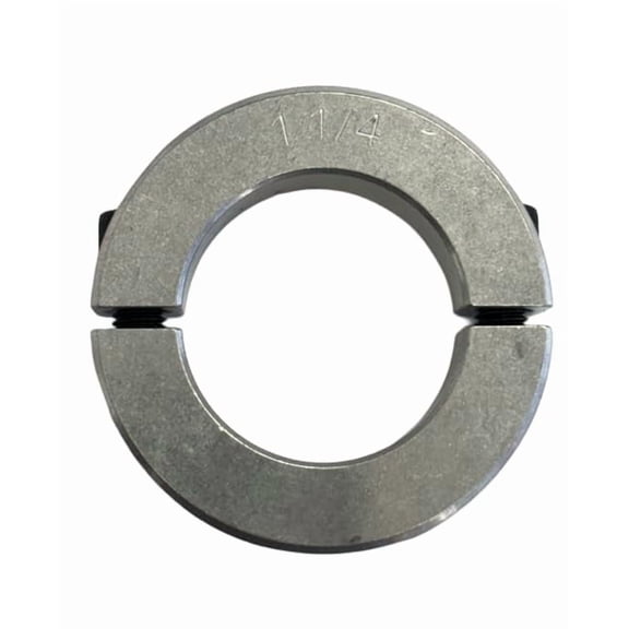 SUMMIT COLLARS 2C-125-A | 2AC-125 Aluminum Double Split Clamping Collar, CA2-125 – 1-1/4" Bore, 2-1/16" OD, 360° Clamping Force, Lightweight 1/4-28 x 3/4" Shaft Collar for Industrial & Mechanical Use