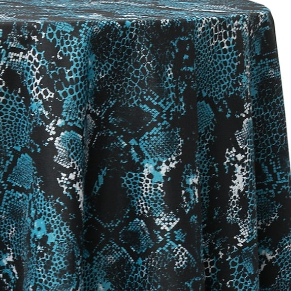 Ultimate Textile Snake Skin 114-Inch Round Patterned Tablecloth