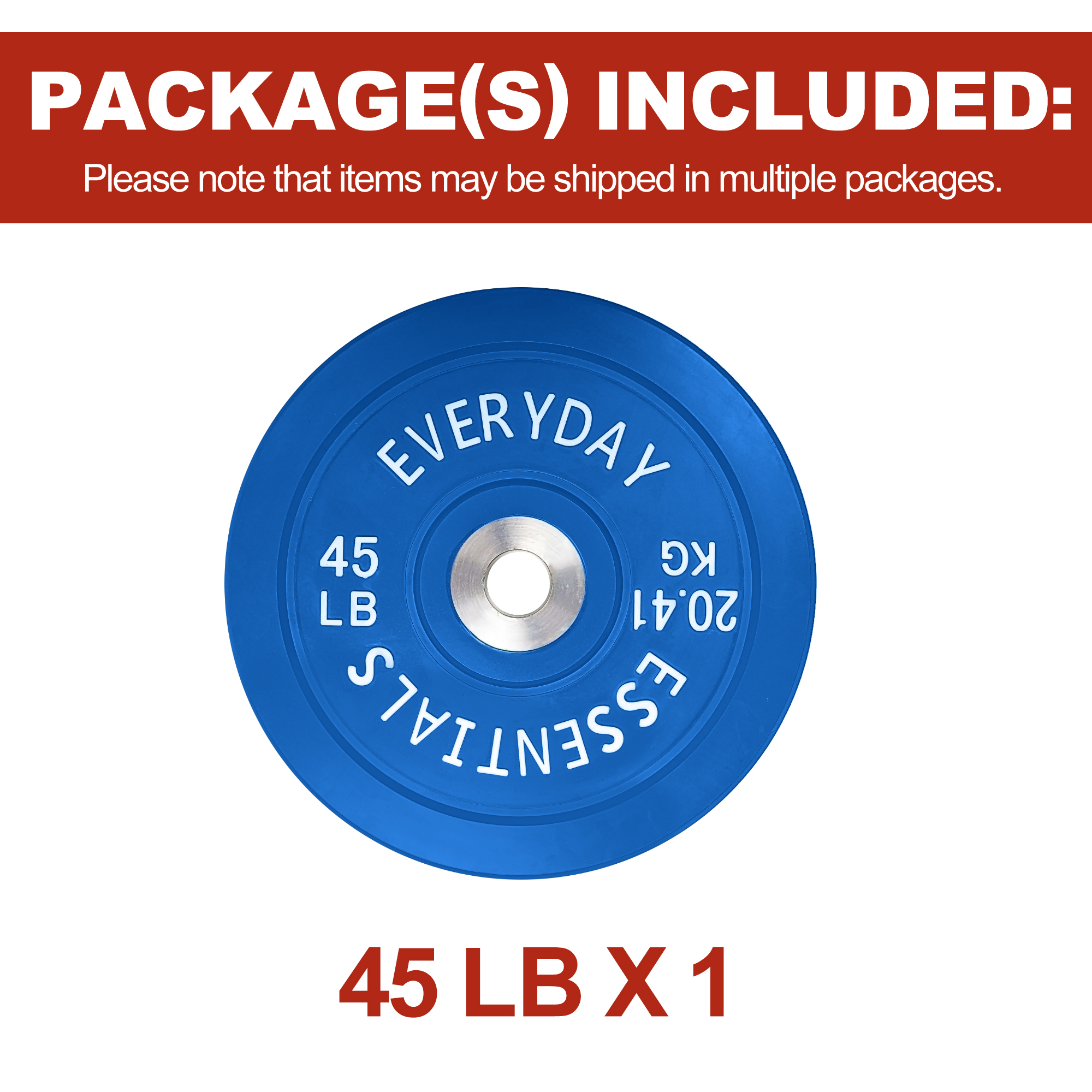 FlexWave 2-Inch Olympic Bumper Weight Plate，with Steel Hub, Multicolored, Multiple Sizes，Single & Pair, for Strength Training & Home Gym