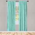 thumbnail image 3 of Ambesonne Green Curtains, Abstract Doodle Leaves, Pair of 28"x95", Green, 3 of 5