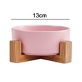 thumbnail image 2 of Rosa: plato de cerámica para perros y gatos con soporte, bonito juego de cuencos pesados para mascotas para gatos y perros de tamaño pequeño, 2 of 5